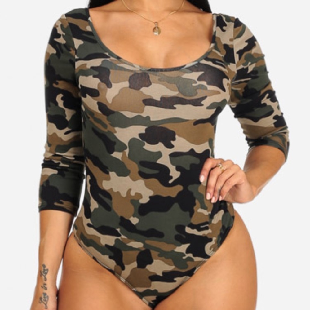 Camo Bodysuit NWOT